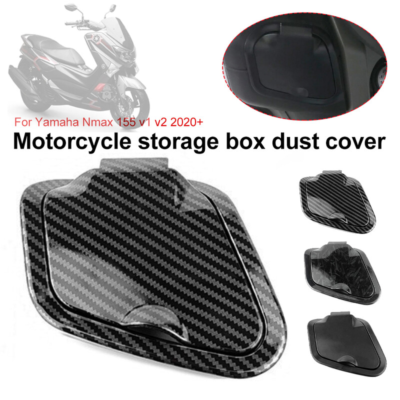 Įrankių dėžės dulkių dangtelio šoninio kišenės dangčio anglies pluošto vandeniui atsparaus dangtelio modifikavimo priedai, skirti Yamaha Nmax V2 2020 2021 2022 2023 m.
