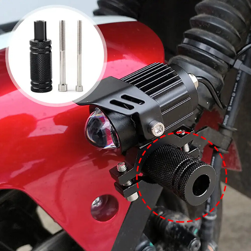 Motociklo priekinių žibintų tvirtinimo laikikliai Reguliuojami sparno laikiklio stulpo atramos pagrindai M8 M6 varžtais rūko žibintų tvirtinimo stovo priedai