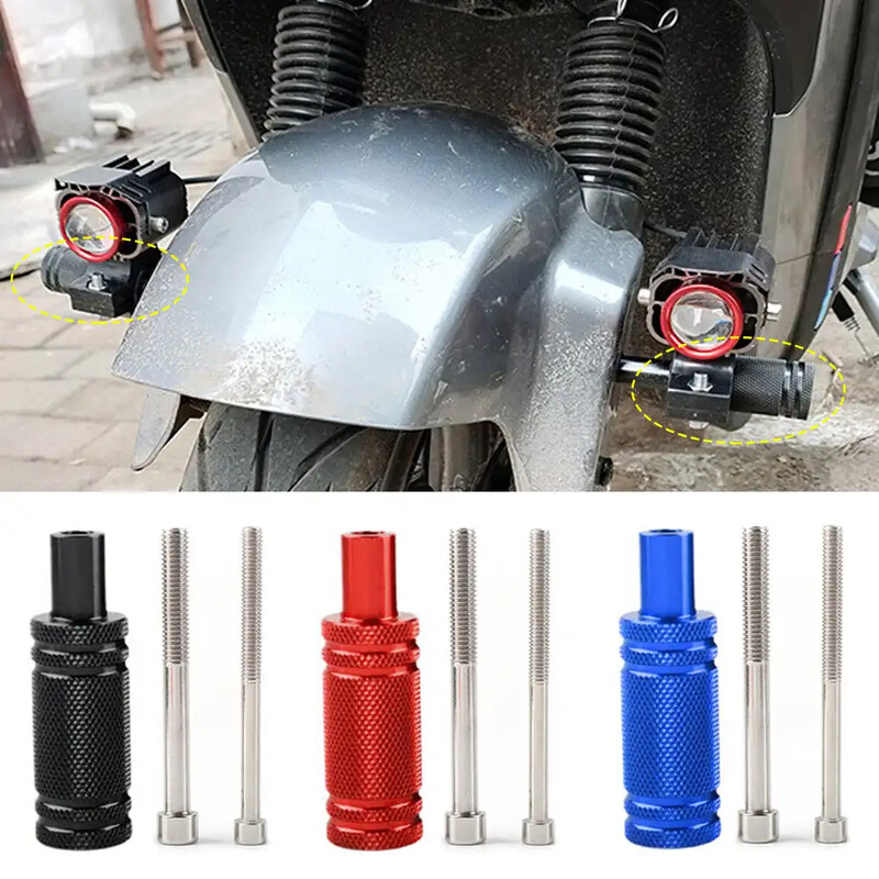 Motociklo priekinių žibintų tvirtinimo laikikliai Reguliuojami sparno laikiklio stulpo atramos pagrindai M8 M6 varžtais rūko žibintų tvirtinimo stovo priedai
