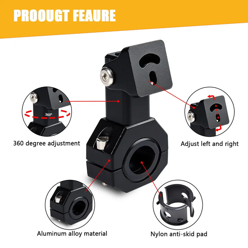 2 buc. Piese universale pentru suporturi LED pentru motociclete 29mm 88mm Bara de protecție clemă cu burete modificată Kit de montare pentru lumina de lucru