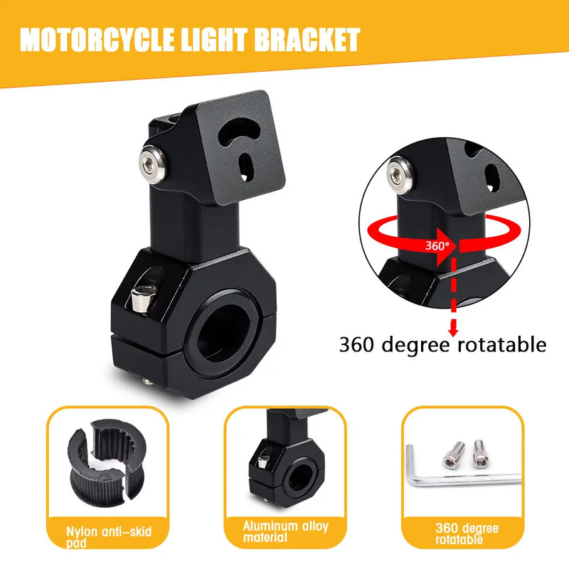 2 buc. Piese universale pentru suporturi LED pentru motociclete 29mm 88mm Bara de protecție clemă cu burete modificată Kit de montare pentru lumina de lucru
