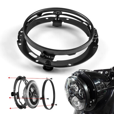 7 colių apvalus LED priekinių žibintų tvirtinimo kronšteino žiedas motociklui Jeep Wrangler JK 07-16