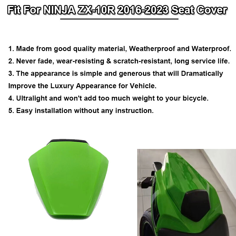 Tinka KAWASAKI Ninja ZX-10R ZX10R ZX 10R 2016-22 2023 Motociklo galinio keleivio sėdynės dangtelio kietos sėdynės gaubto gaubto gaubtas