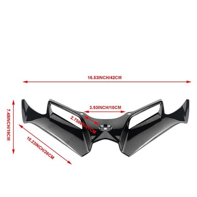 Motocikl Winglet Kit Aerodinamični krilni spojler za Kawasaki za Ninja 250 / 300 EX300 2013-2017 za dodatke za motocikle