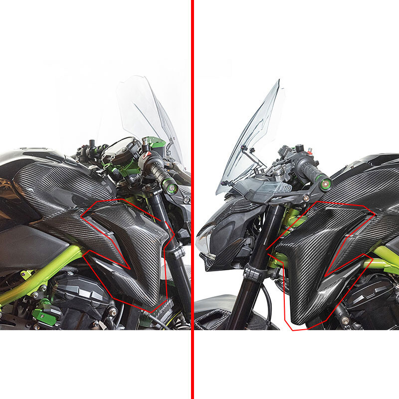 Naujas Z900 motociklas, kairysis arba dešinysis priekinis dujų bako šoninio dangtelio skydo apdailos rėmas Z-900, tinka Kawasaki Z 900 2017 2018 2019 m.