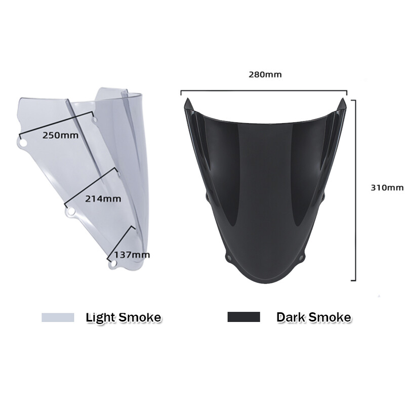 Motociklo priekinio stiklo apsauga Touring Flyscreen Double Bubble Deflector priekinio stiklo sparnuotė, skirta Suzuki GSX R125 R150 2017-2021