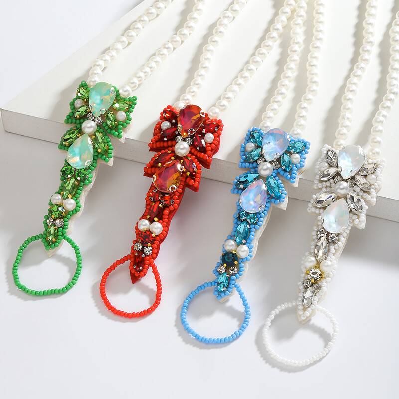 Dvacaman Bohemian rankų darbo sėklų karoliukais inkrustuotos kalnų krištolinio akmens lanko kulkšnys, nuotakos pėdų papuošalai, vasaros paplūdimio vestuvių atostogų papuošalai