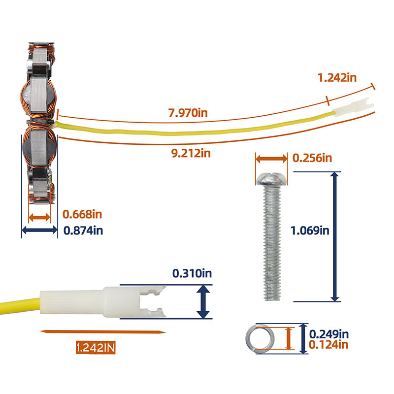 Alternator stator Carbman pentru Briggs & Stratton 592829 Înlocuiește 691065 392595 356776
