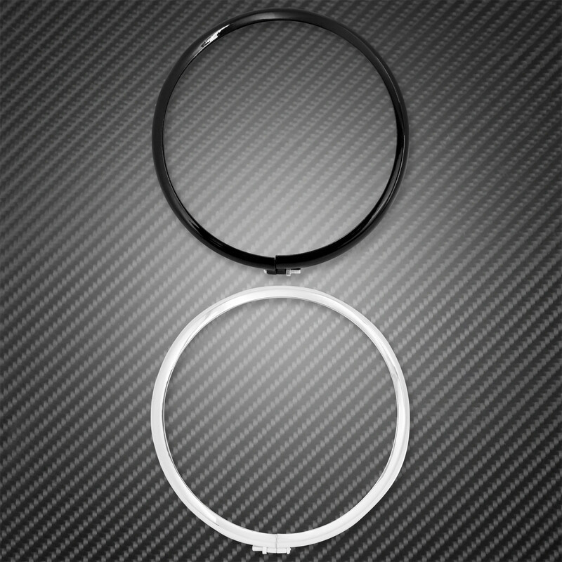 Motociklo 5,75 colio priekinio žibinto priekinio žibinto apdailos žiedas, juodas/chromas, skirtas Harley Street Bob FXBB Low Rider FXLR FXST Street Bob 114 FXBBS