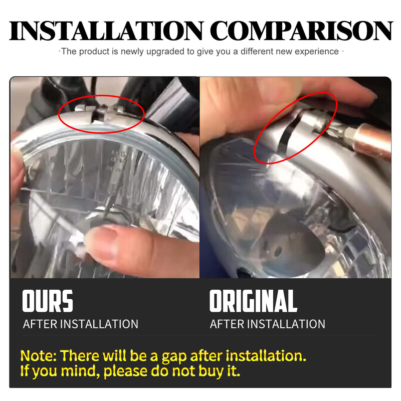 Motociklo 5,75 colio priekinio žibinto priekinio žibinto apdailos žiedas, juodas/chromas, skirtas Harley Street Bob FXBB Low Rider FXLR FXST Street Bob 114 FXBBS