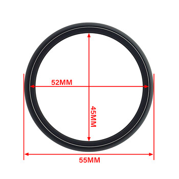 Δαχτυλίδι από ανοξείδωτο ατσάλι 52 mm 85 mm από ασημί ή μαύρη στεφάνη για μετρητή μοτοσικλέτας σκάφους αυτοκινήτου