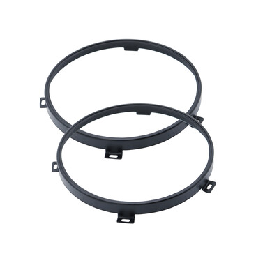 7 colių apvalių priekinių žibintų tvirtinimo laikiklio žiedų rinkinys su priekinio žibinto metaliniu žiedu, skirtas Jeep Wrangler JK 2007-2017 priedams