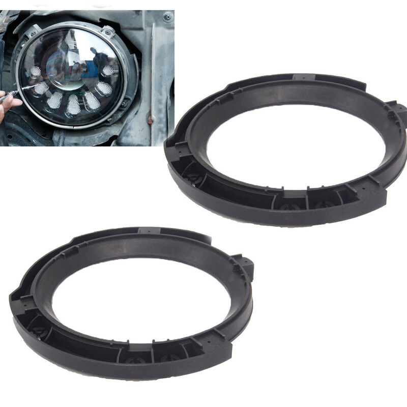 7 colių apvalių priekinių žibintų tvirtinimo laikiklio žiedų rinkinys su priekinio žibinto metaliniu žiedu, skirtas Jeep Wrangler JK 2007-2017 priedams