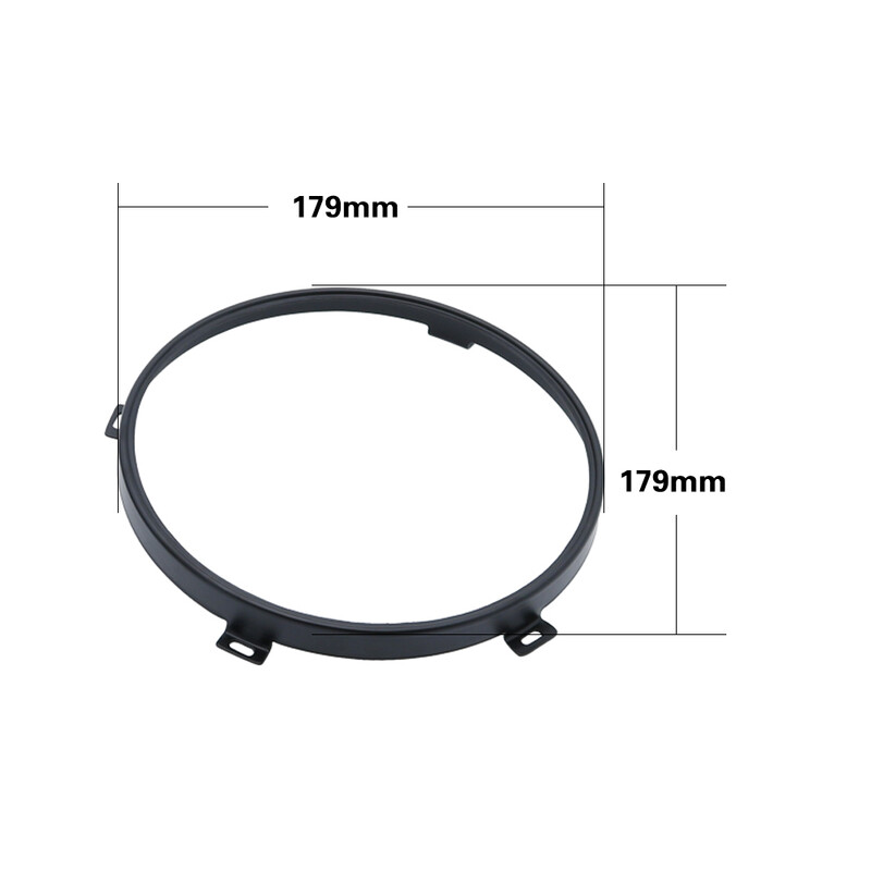 7 colių apvalių priekinių žibintų tvirtinimo laikiklio žiedų rinkinys su priekinio žibinto metaliniu žiedu, skirtas Jeep Wrangler JK 2007-2017 priedams