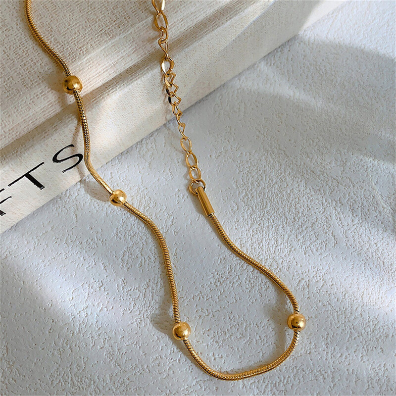 Nerūdijančio plieno kulkšnių apyrankės pėdoms moterims su karoliukais gyvatės grandinėlė ant kojos Auksinės spalvos pėdų aksesuarai papuošalai didmeninė prekyba