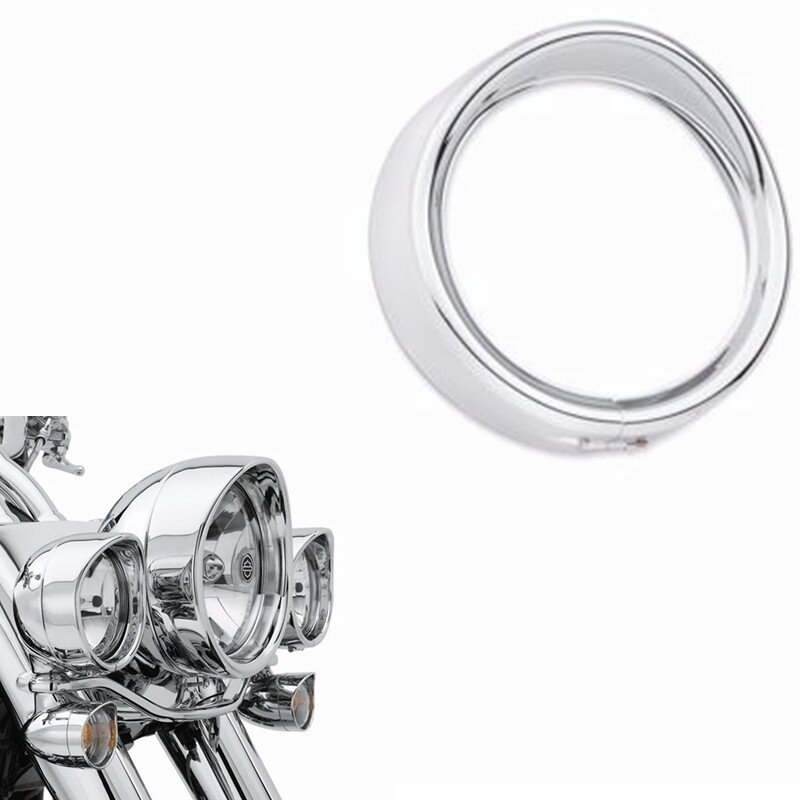 7 colių chromo priekinio žibinto apdailos žiedas, skirtas motociklams ir motociklams turistams Street Glide Road King Trikes FLHX FLHR FLH/T 96-16 17 18