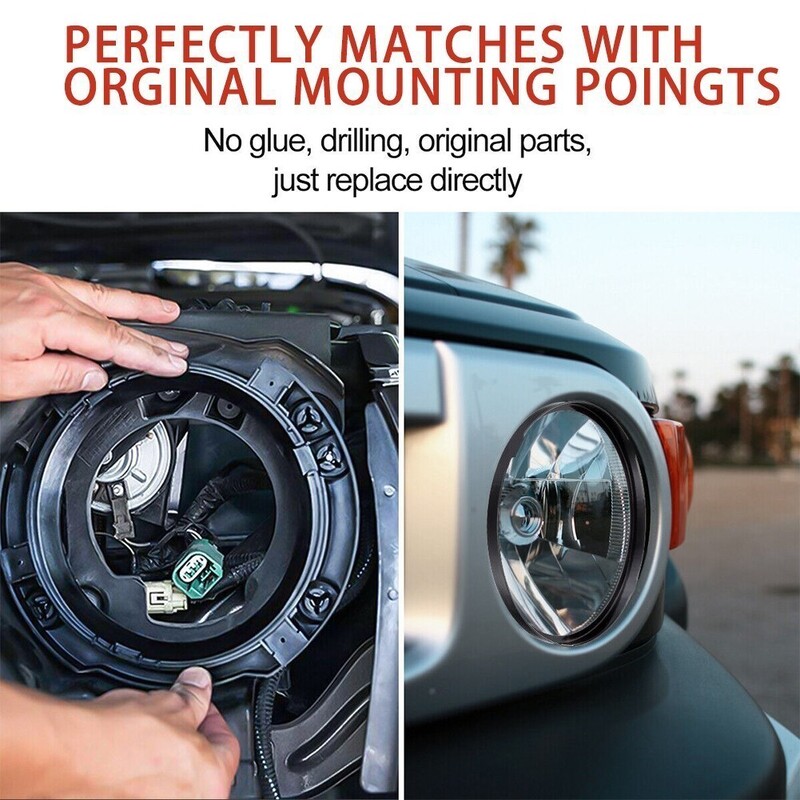 7 colių apvalaus priekinio žibinto tvirtinimo žiedo laikiklis su priekinių žibintų metaliniais žiedais, skirtas Jeep Wrangler JK 07-17 LED priekiniams žibintams