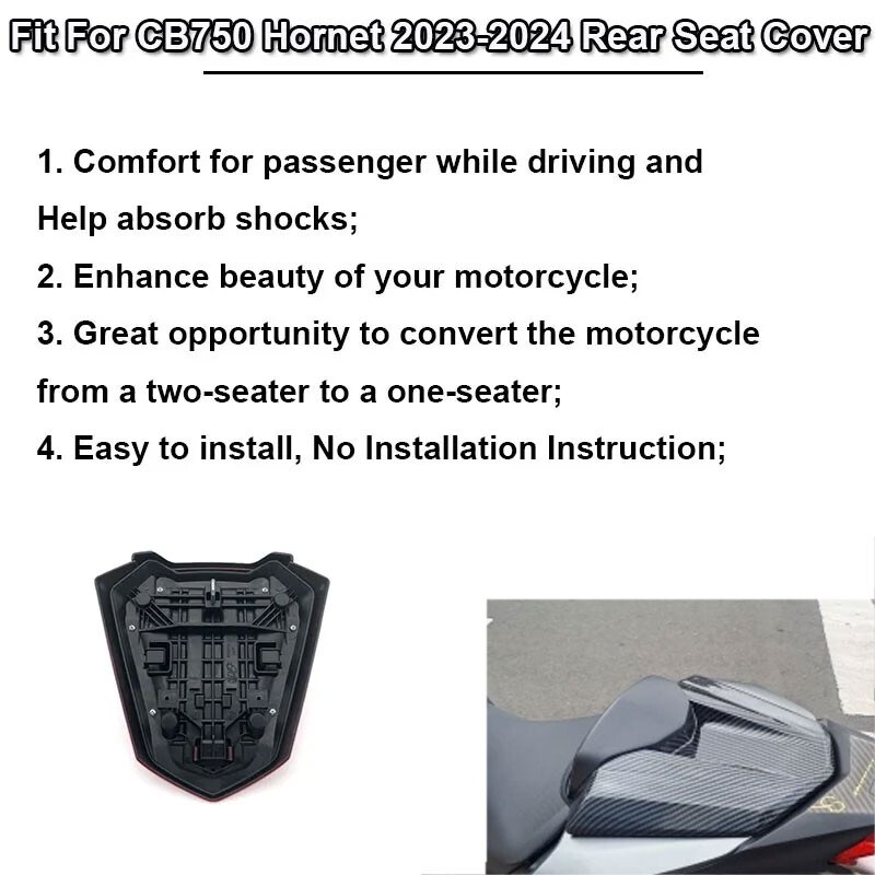 2024 CB 750 motociklo priedas, galinio keleivio sėdynės gaubtas, tinka HONDA CB750 Hornet 2023 gaubto galiniam dangčiui