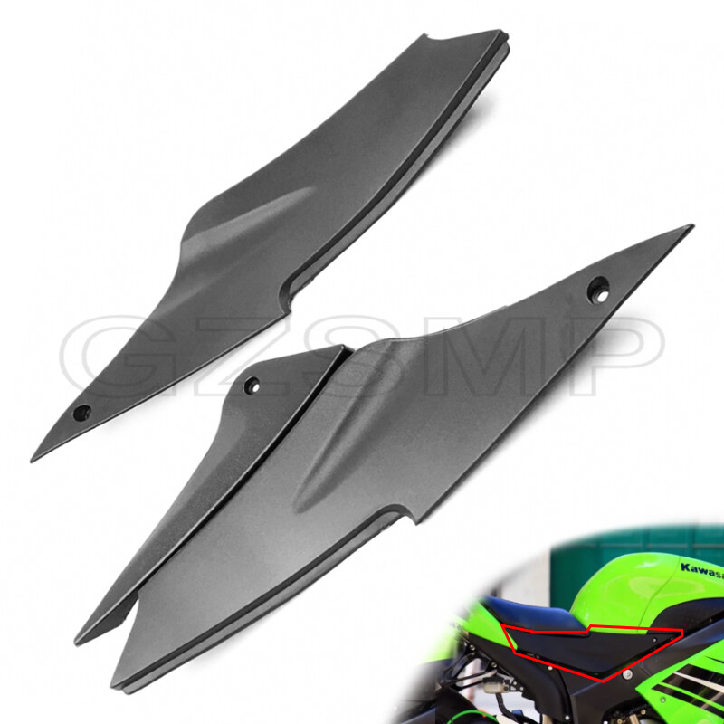 Tinka Kawasaki Ninja ZX6R ZX636 2005 2006 motociklo juodo plastikinio dujų bako šoninio skydelio dangtelio korpusui