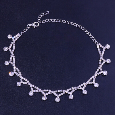 Madinga ištuštinta geometrinė inkrustuota kalnų krištolinė blizganti seksuali paplūdimio grandinėlė