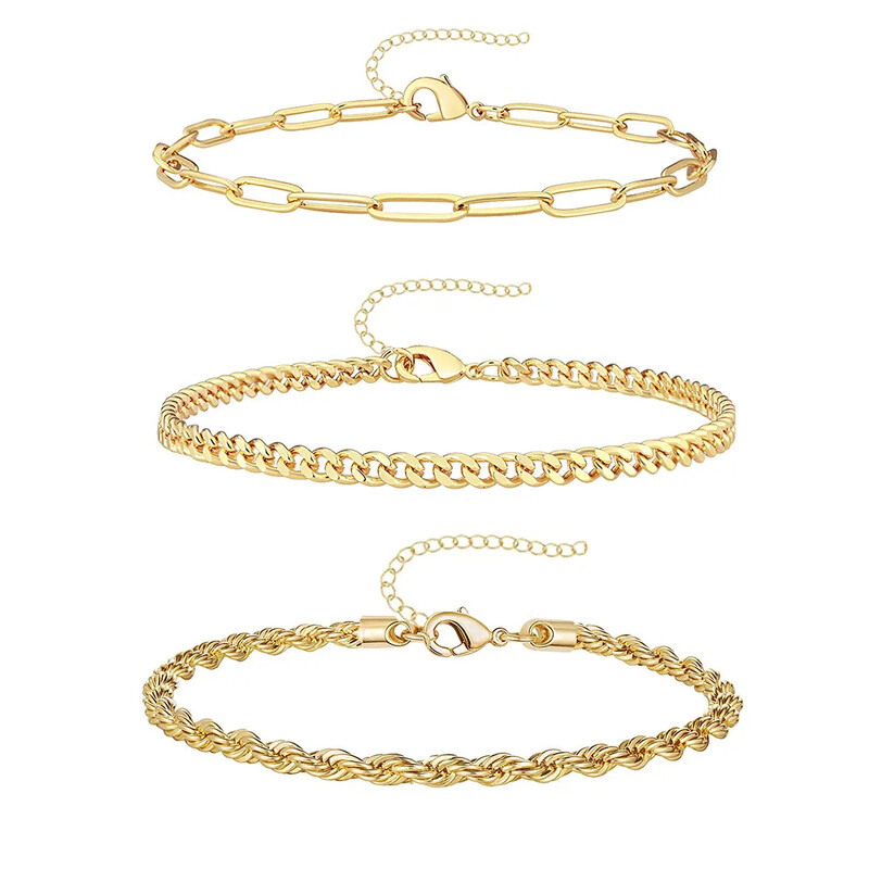 3 vnt nerūdijančio plieno paplūdimio kulkšnių rinkinys moterims, vandeniui atsparus gyvatė, susukta virvė grandinė ant pėdos papuošalai mergaičių vasaros kulkšnies apyrankė