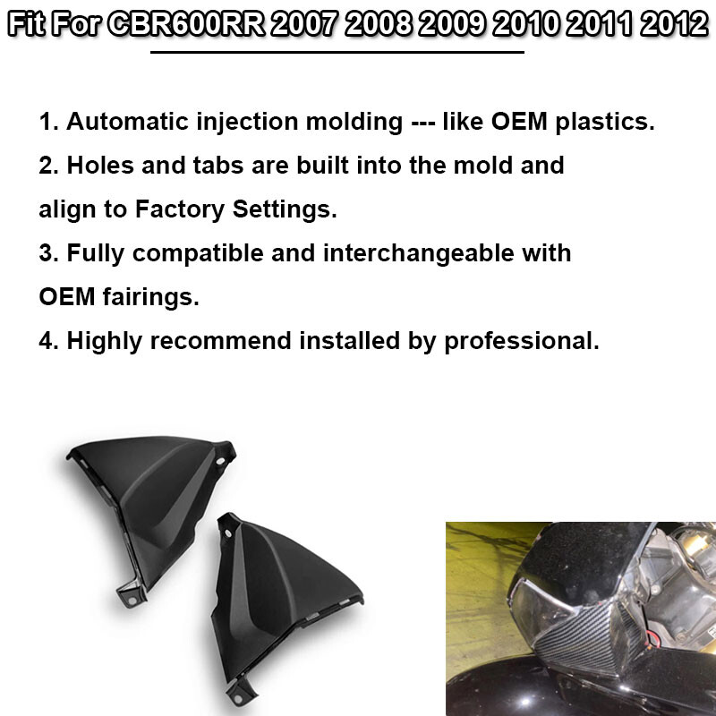 CBR 600RR motociklo priekinio galvos šoninio skydo korpuso rėmo dangtis tinka HONDA CBR600RR CBR600RR F5 2007-2012 priekinių žibintų dangtelio apdailai
