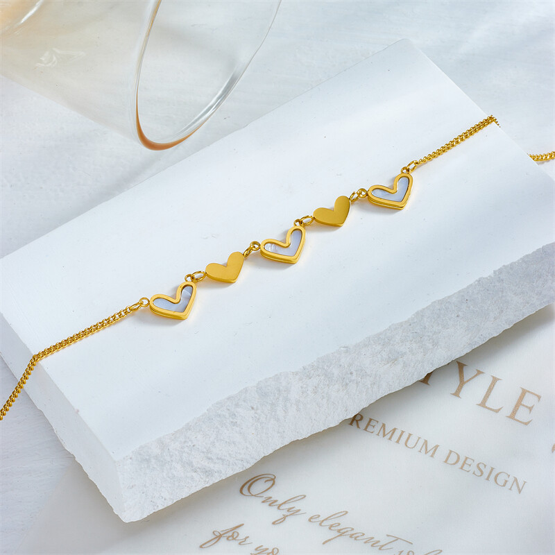 DIEYURO 316L nerūdijančio plieno širdies meilės žavesio kulkšnys moterims mergaitei, nauja tendencija kojų grandinėlė, atspari vandeniui papuošalų dovanų vakarėliui