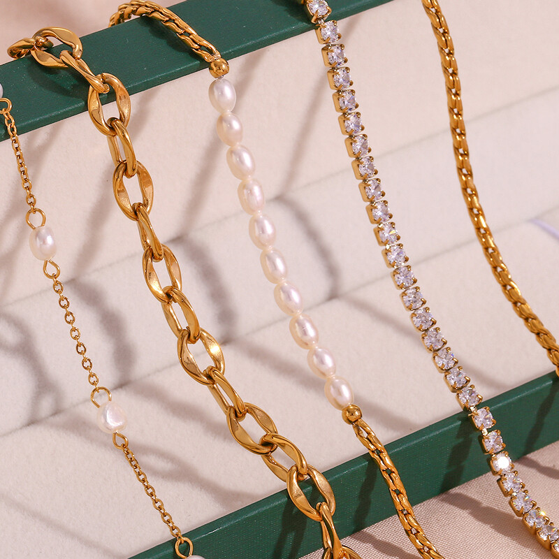 Blingbing Trendy 3mm 3A cirkona kubiskā cirkonija tenisa ķēde potītes kāju aproces sievietēm nerūsējošā tērauda rokassprādze uz kājas