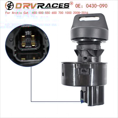 ATV uždegimo jungiklis su 2 rakteliais Arctic Cat 400 500 550 650 700 1000 2008 2009 2010 2011 2012 2013 2014 2015 2016 Moto dalys