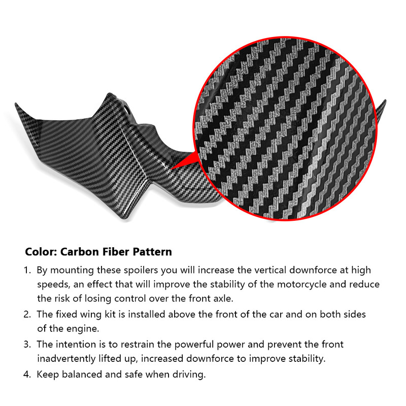 Skirta MT-07 SP MT07 2021-2024Motociklų priedai Sport mt07 mt07 SP Prispaudžiamosios jėgos nuogas Forntal Spoileriai Aerodinaminis sparnų deflektorius