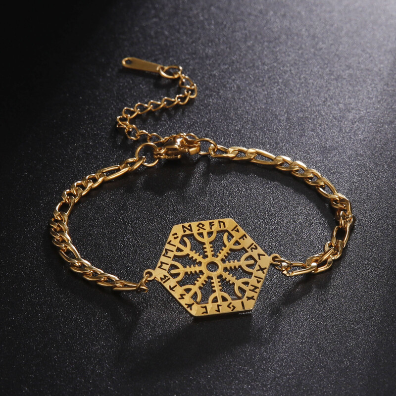 Norvēģijas Vegvisir vikingu kompasa kuloni potītes, vīriešu nerūsējošā tērauda Norvēģija Odin rūna pēda Chian punk kāja amulets rotaslietas dāvana