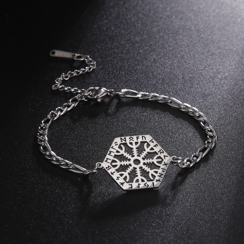 Norvēģijas Vegvisir vikingu kompasa kuloni potītes, vīriešu nerūsējošā tērauda Norvēģija Odin rūna pēda Chian punk kāja amulets rotaslietas dāvana