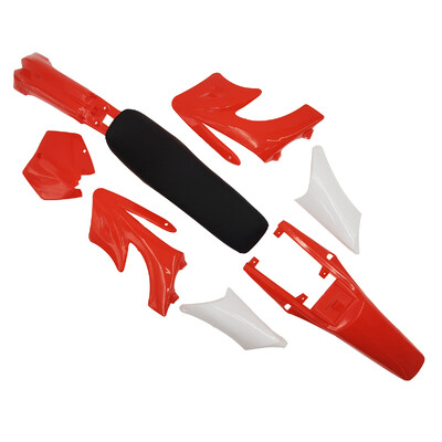 7 spalvų „Apollo“ plastikinių gaubtų kėbulo rinkiniai, priekinis licencijos numeris, sparnas su sėdynės pagalvėle, skirtas 47cc 49cc „Apollo Mini Dirt Bike“
