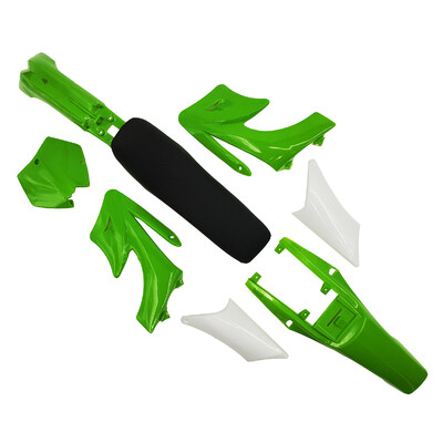 7 spalvų „Apollo“ plastikinių gaubtų kėbulo rinkiniai, priekinis licencijos numeris, sparnas su sėdynės pagalvėle, skirtas 47cc 49cc „Apollo Mini Dirt Bike“