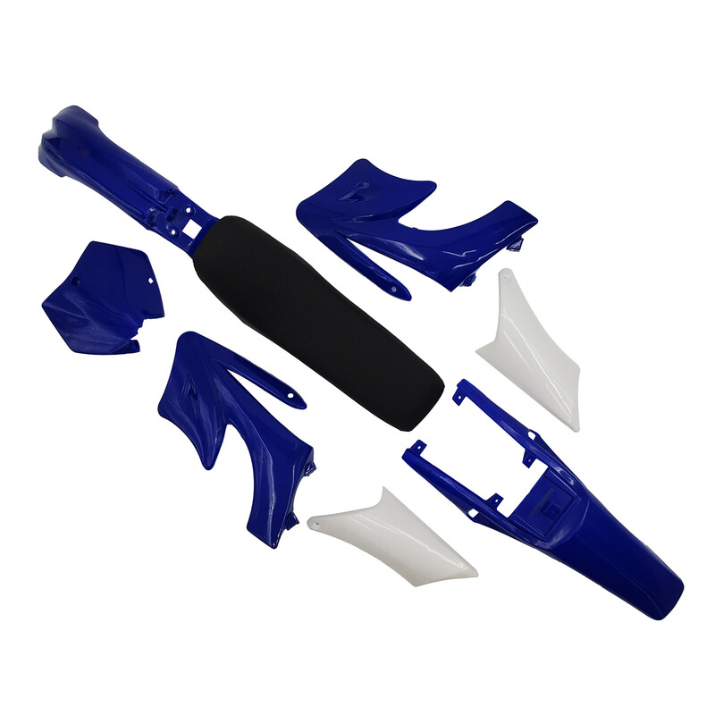 7 spalvų „Apollo“ plastikinių gaubtų kėbulo rinkiniai, priekinis licencijos numeris, sparnas su sėdynės pagalvėle, skirtas 47cc 49cc „Apollo Mini Dirt Bike“