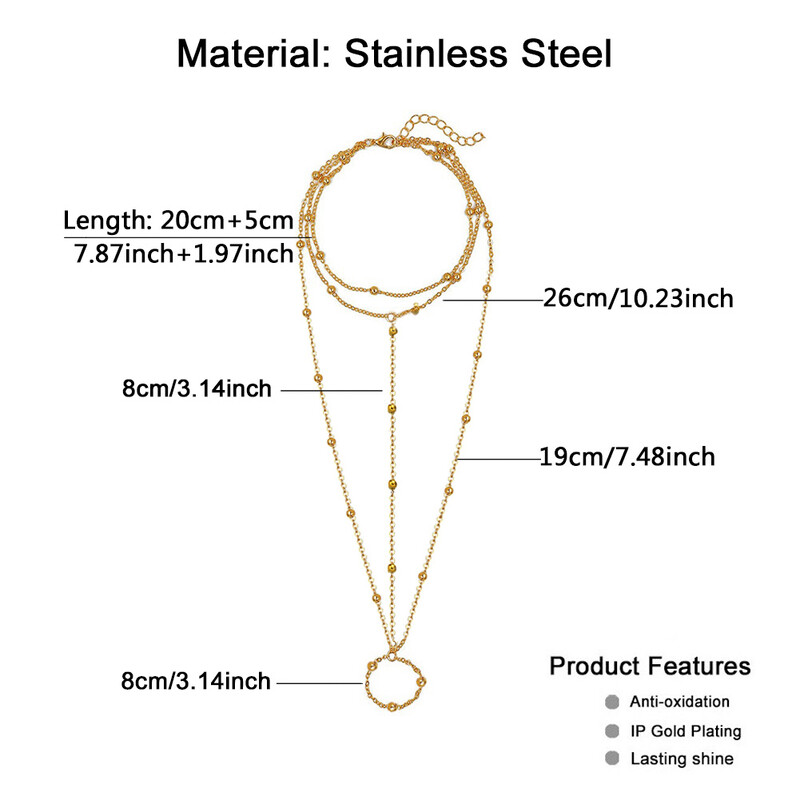 MinaMaMa Vintage nerūdijančio plieno kojų pirštų grandinėlė moterims paplūdimio palydovinė pėdų grandinėlė basoms pėdoms palydovinė kojos papuošalai