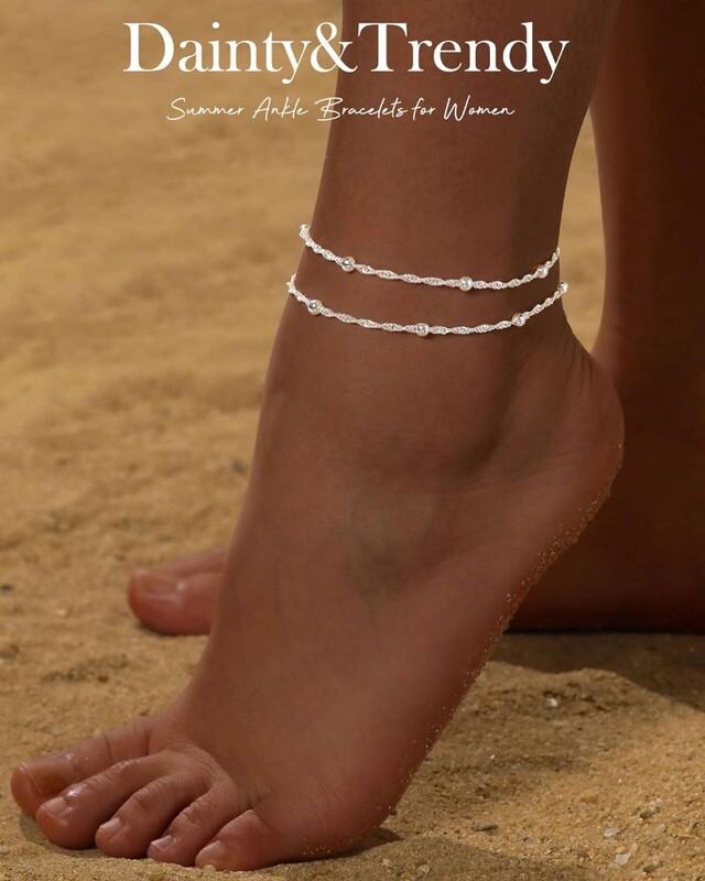 Neperšlampamos auksinės sidabrinės apyrankės moterims 14K paauksuotos nerūdijančio plieno dvisluoksnės susuktos karoliukų apyrankės mergaitėms