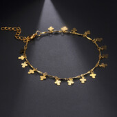 Kkjoy nerūdijančio plieno aukso sidabro spalvos kulkšnys moterims kryžminės kulkšnies pėdos grandinės krikščionių katalikų papuošalai dovanos draugui