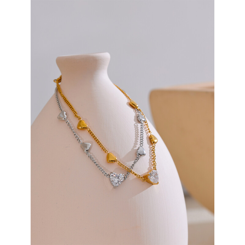 Yhpup atvykimas cirkonio širdis meilės grandinėlė mados apyrankės apyrankės vandeniui atsparios nerūdijančio plieno išskirtiniai kulkšnies pėdų papuošalai 2024 m.