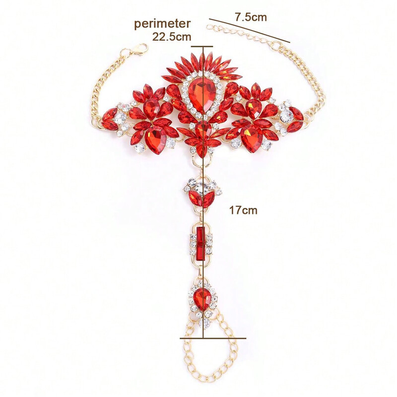 Labākās dāmas pārspīlēta boho stila personības pirksta gredzena potīte ar krāsainiem mākslīgā kristāla piejūras pludmales aksesuāriem