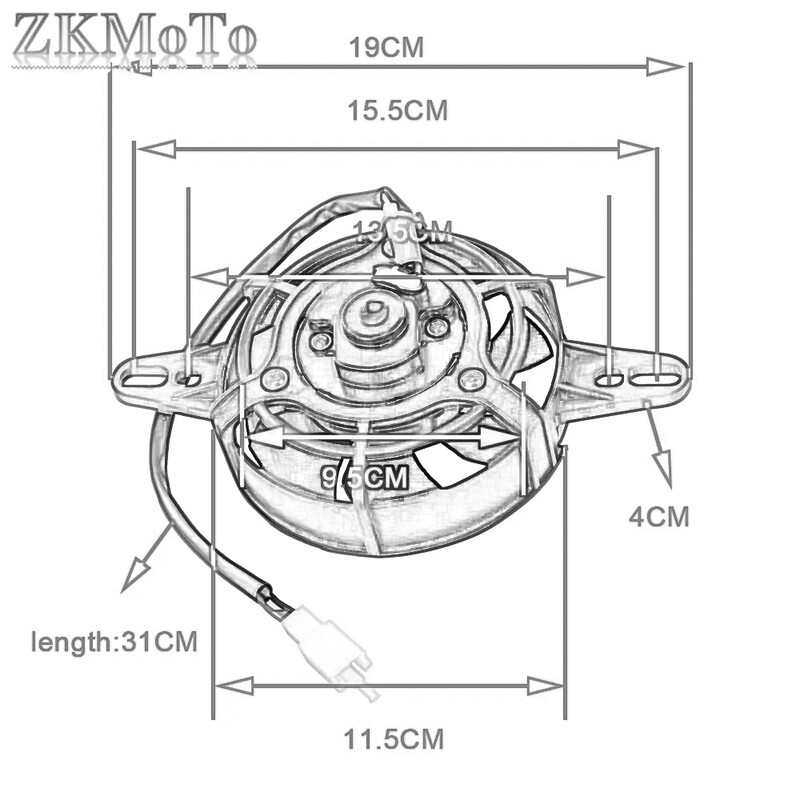 Ventilators Motociklu Aksesuāri 250cc benzīna dzinēja daļas Netīrumu motocikls priekš KTM Kawasaki Honda Suzuki ATV Cooler Motocross Enduro Fans