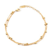 14K paauksuotos nerūdijančio plieno žavingos grandinės apyrankės moterims Dainty Boho karoliukais papuoštos festivalio reguliuojamos auksinės kojos