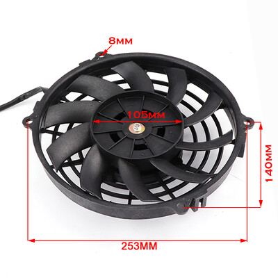Motocicletă 12V Ventilator de răcire Răcitor de ulei Motor electric Radiator Rezervor de apă pentru 150cc-450cc Pit Dirt Bike Motocicletă ATV Buggy Quad