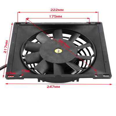 Motocicletă 12V Ventilator de răcire Răcitor de ulei Motor electric Radiator Rezervor de apă pentru 150cc-450cc Pit Dirt Bike Motocicletă ATV Buggy Quad