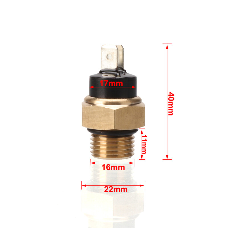 12 V mootorratta elektriradiaatori jahutusventilaator M16 veetemperatuuri termostaadi lüliti temperatuuriandur 125 150 200 250 300 400 450 jaoks