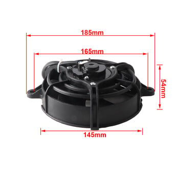 Мотоциклетен двигател Универсален 12V вентилатор за охлаждане на радиатора Маслен охладител за 200cc 250cc 300cc мотоциклет Dirt Bike ATV Quad Go Kart Buggy