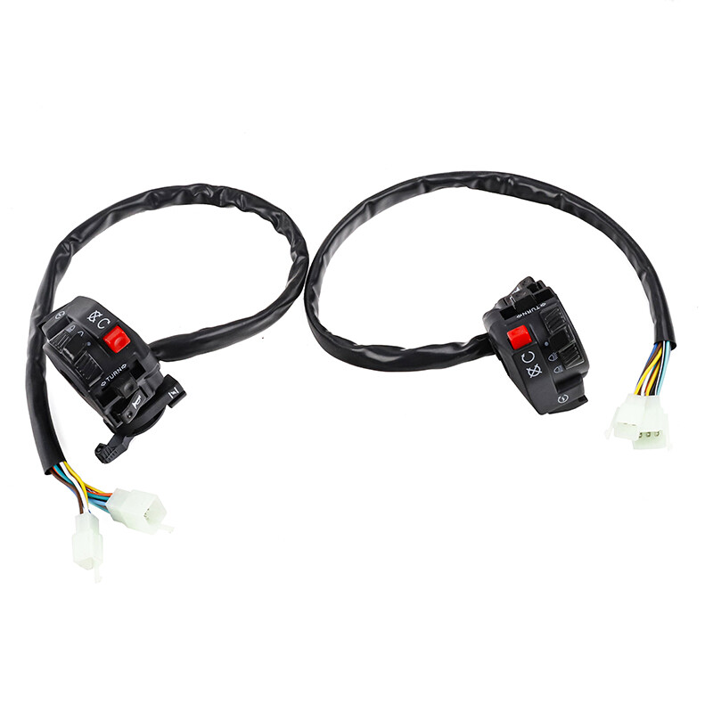 Motociklo elektrinis paleidimo jungiklis Garso posūkio signalų indikatoriaus jungiklis toli arti šviesos mygtukas, skirtas Honda Yamaha KTM Kawasaki etc ATV