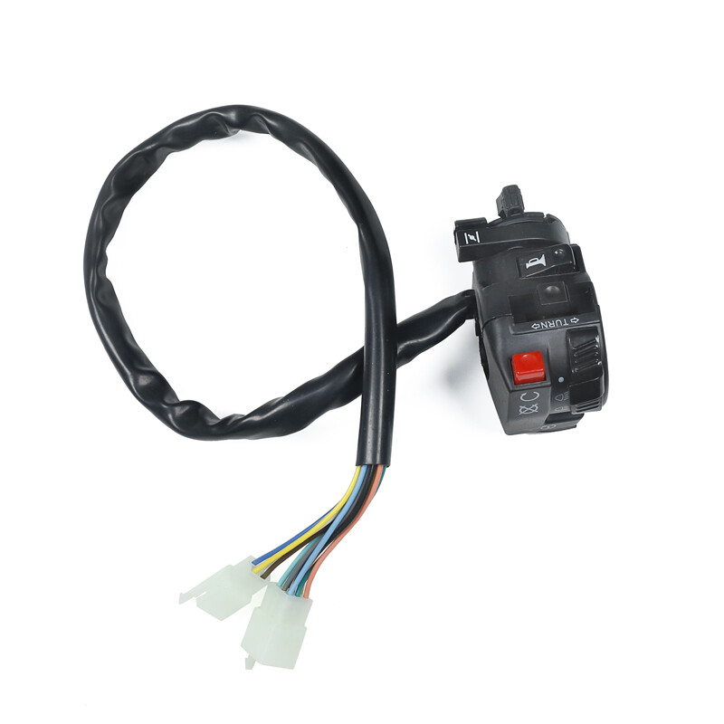 Motociklo elektrinis paleidimo jungiklis Garso posūkio signalų indikatoriaus jungiklis toli arti šviesos mygtukas, skirtas Honda Yamaha KTM Kawasaki etc ATV