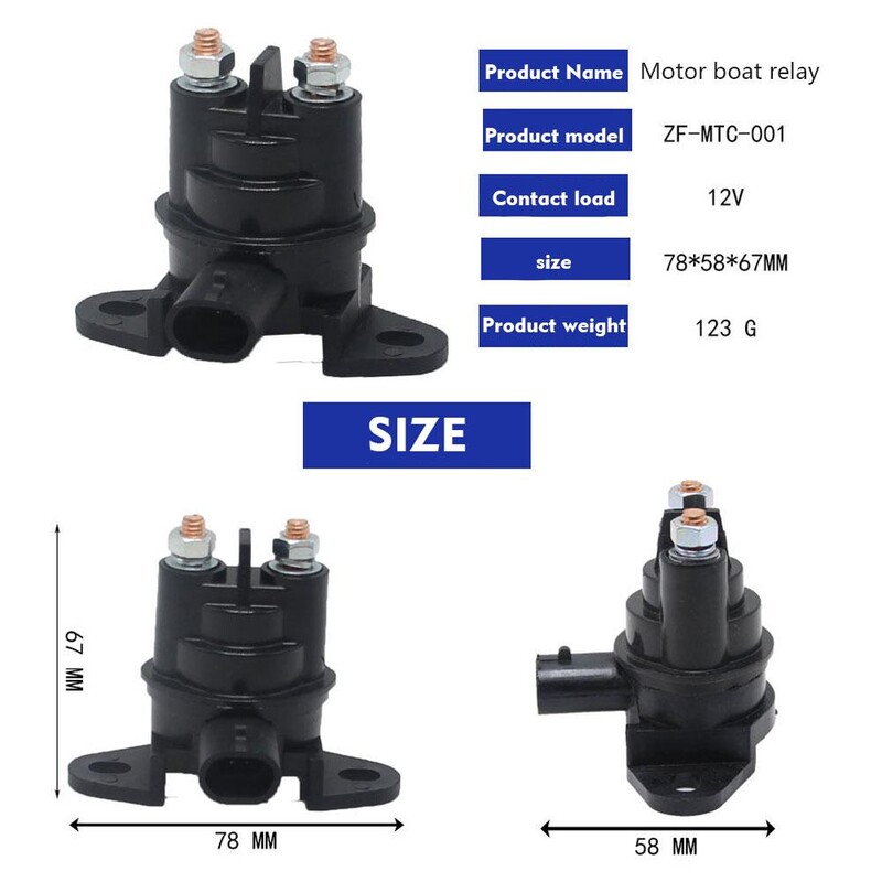 Startera solenoīda relejs priekš SEA DOO SEADOO Speedster 2004-2012 Nomaiņa 278001376 278002347 278001766 278001802 278003012