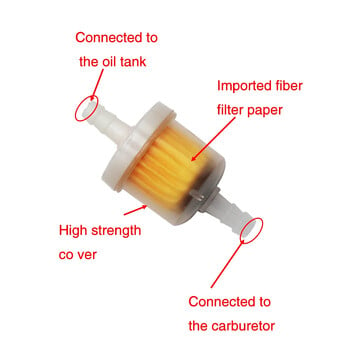 10 τμχ Φίλτρο καυσίμου καυσίμου βενζίνης γενικής χρήσης φίλτρο λαδιού βενζίνης για σκούτερ μοτοσικλέτας μοτοποδήλατο σκούτερ βρωμιάς ποδήλατο ATV Φίλτρο καυσίμου